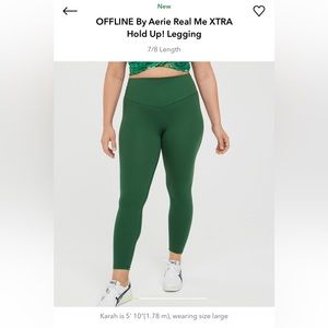 American eagle OFFLINE by Aerie xtra hold up! Deep forest green leggings